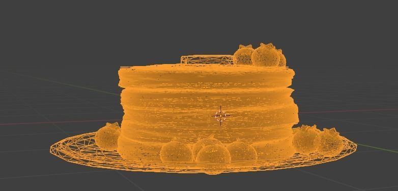 Pancakes With Blueberrys 3D Model Low-poly 3D model_25