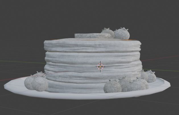 Pancakes With Blueberrys 3D Model Low-poly 3D model_24