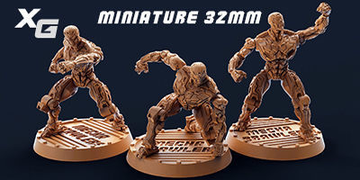 Mecha Brawlers 32mm 3D Printable 15 assets Unsupported 3D print model_6