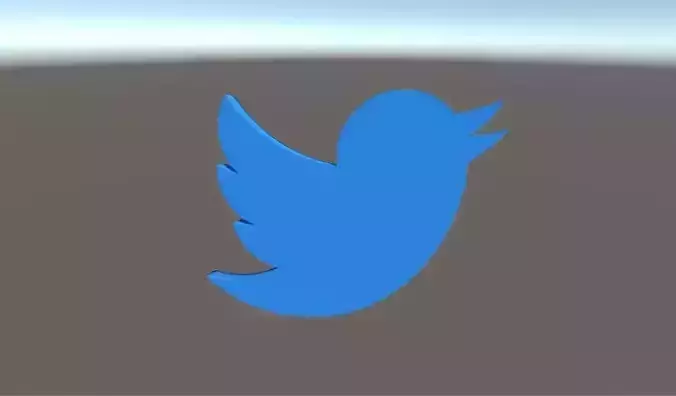 Twitter 3D logo