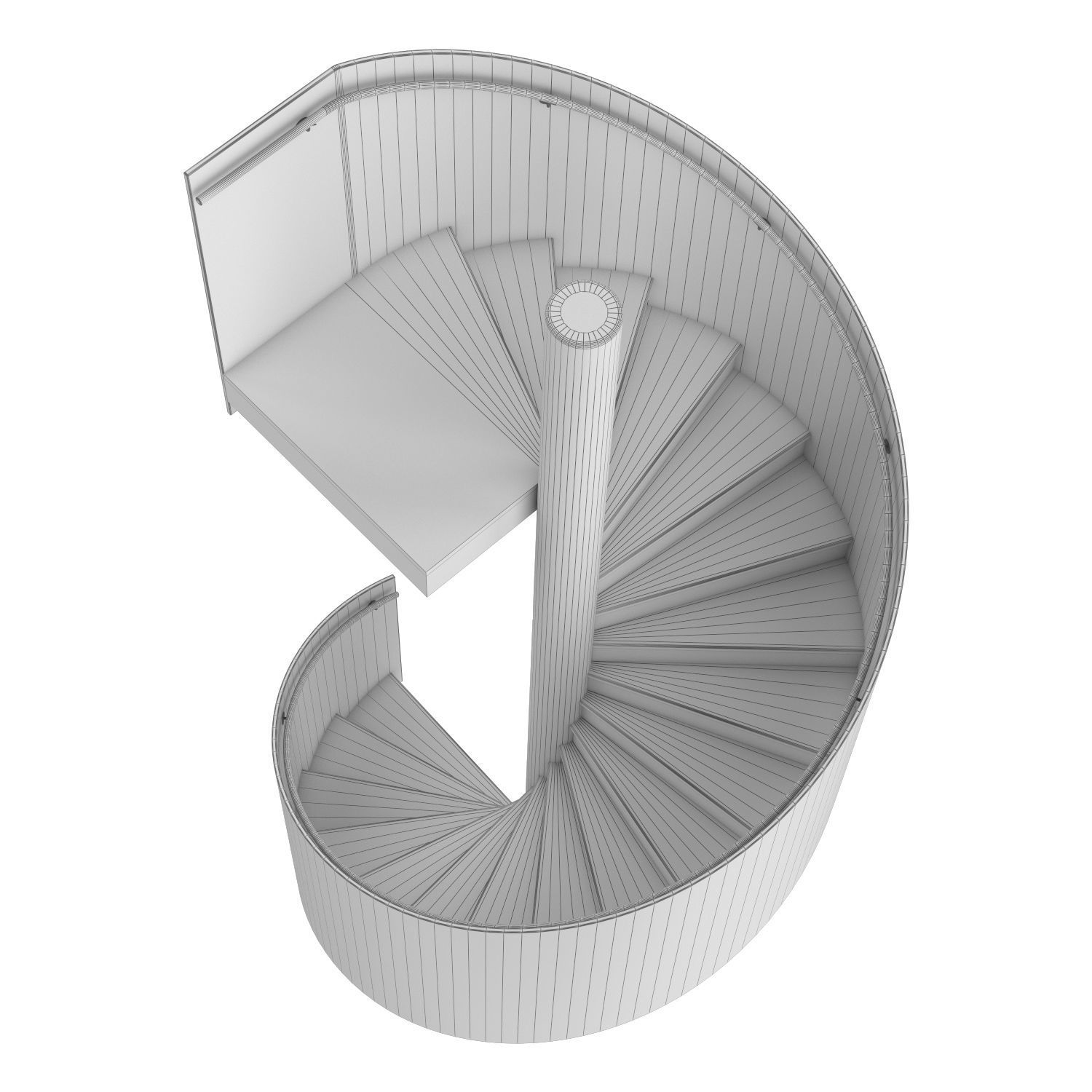 Spiral staircase 6 3D model_2
