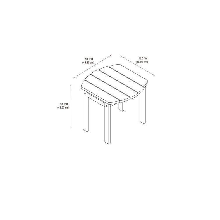 Selkirk Wood Side End Table 3D model_1