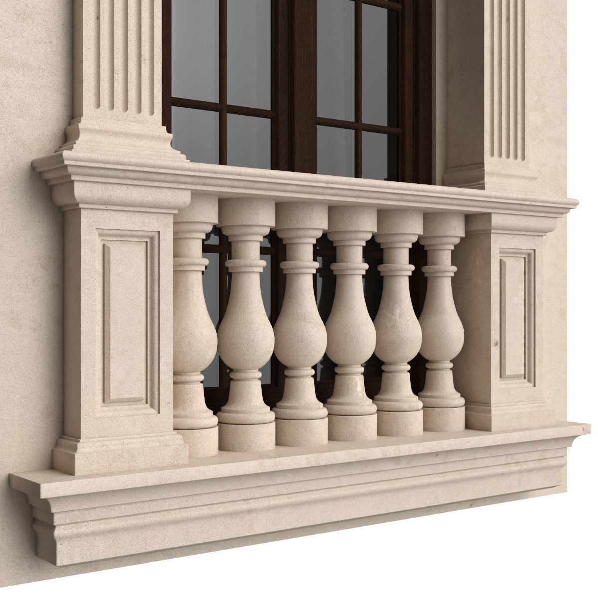 Classic balconies 1 3D model_1