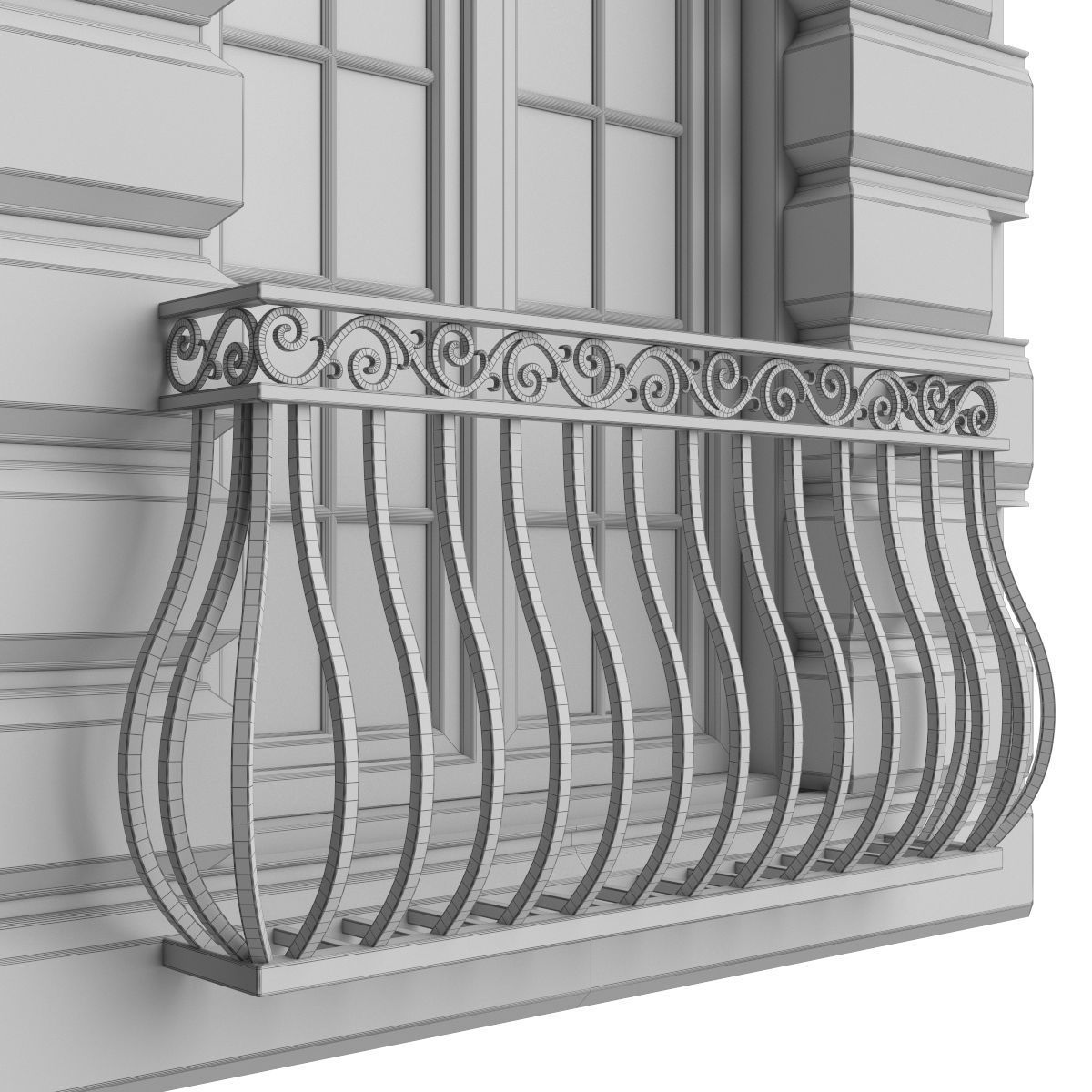 Classic balconies 1 3D model_6