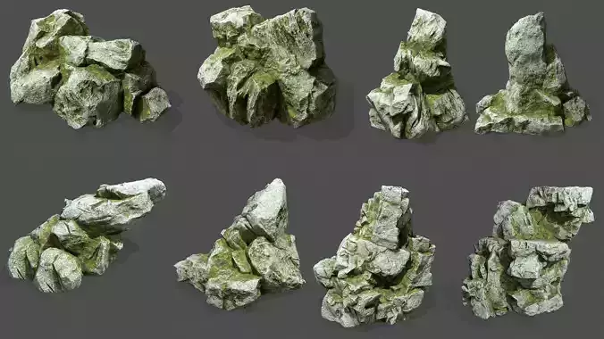 Rock Collection 020 Low-poly 3D model