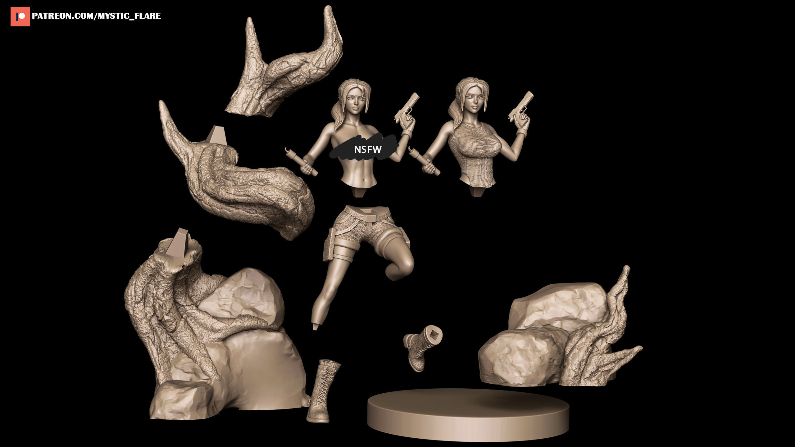 Lara Croft Tomb Raider 3D print model_4