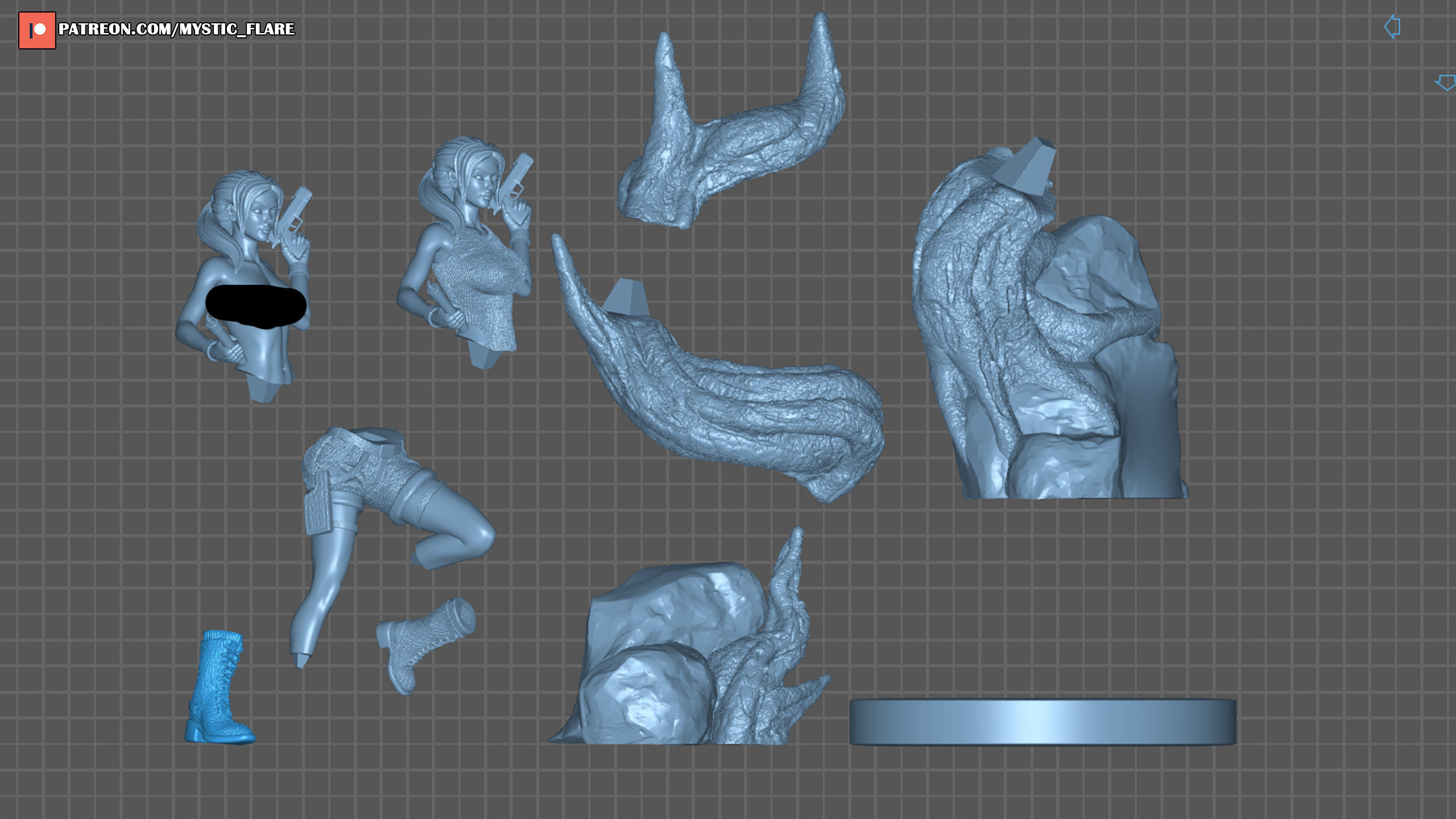 Lara Croft Tomb Raider 3D print model_26