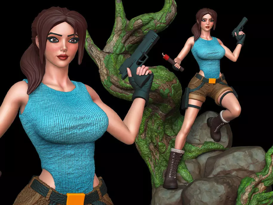 Lara Croft Tomb Raider 3D print model_0