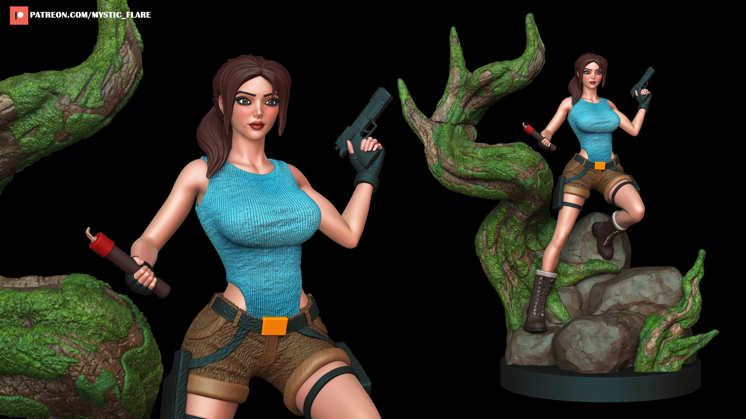 Lara Croft Tomb Raider 3D print model_1