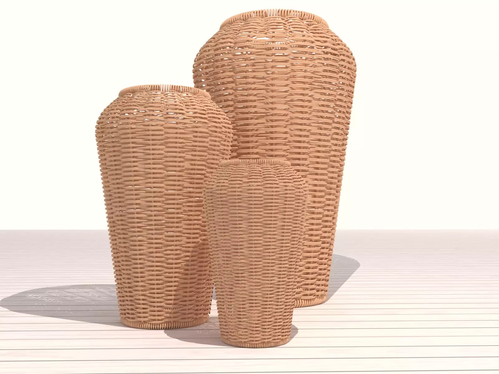 Wicker vase 3D model_0