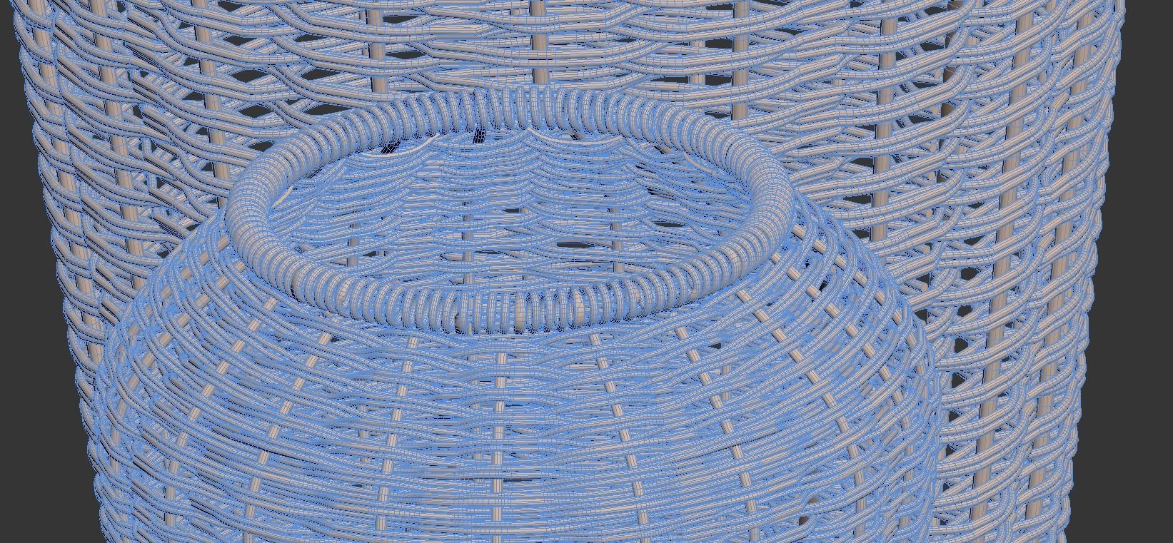 Wicker vase 3D model_3