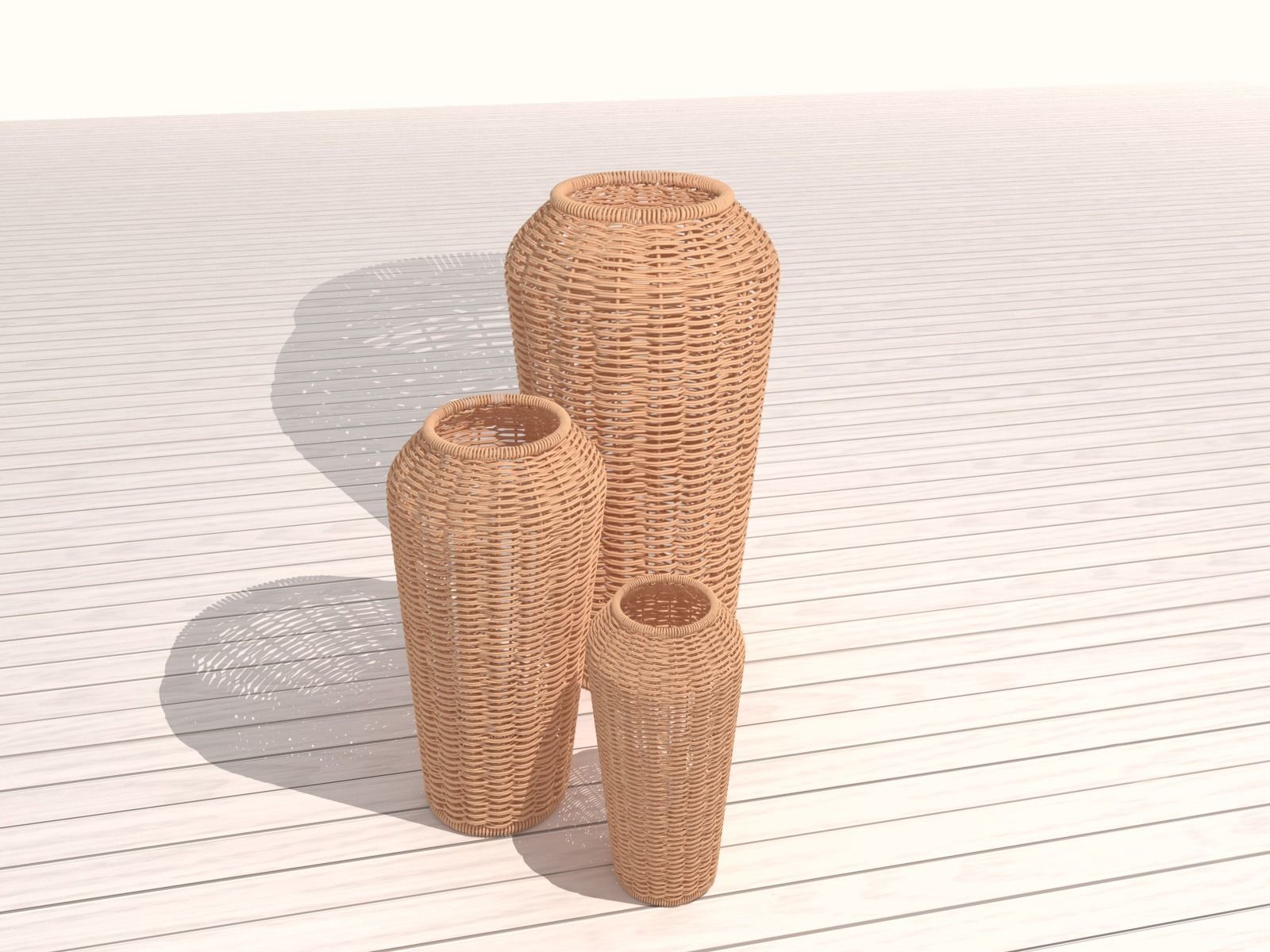 Wicker vase 3D model_4