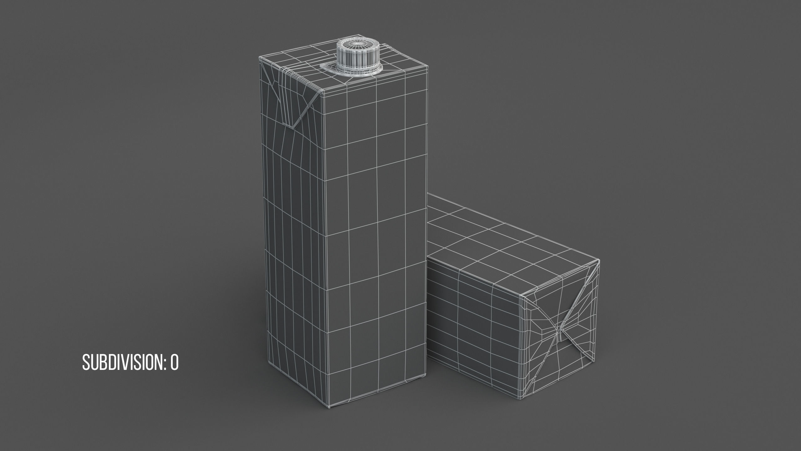 Milk Carton Package 1L 3D model 3D model_14