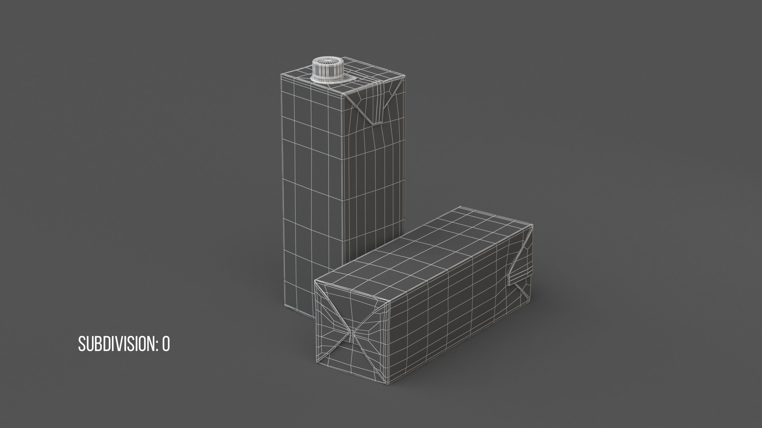 Milk Carton Package 1L 3D model 3D model_15