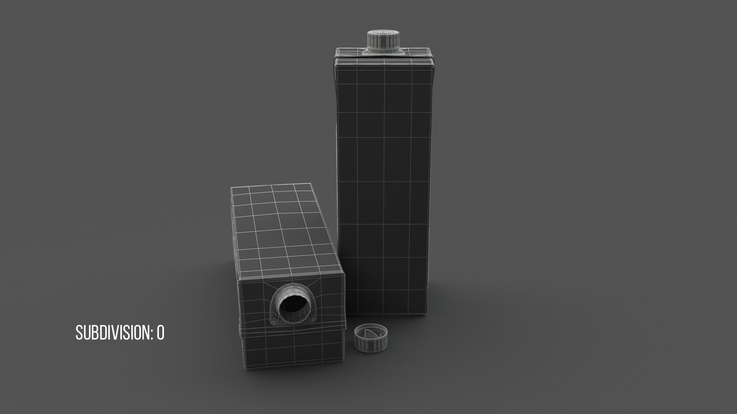 Milk Carton Package 1L 3D model 3D model_16