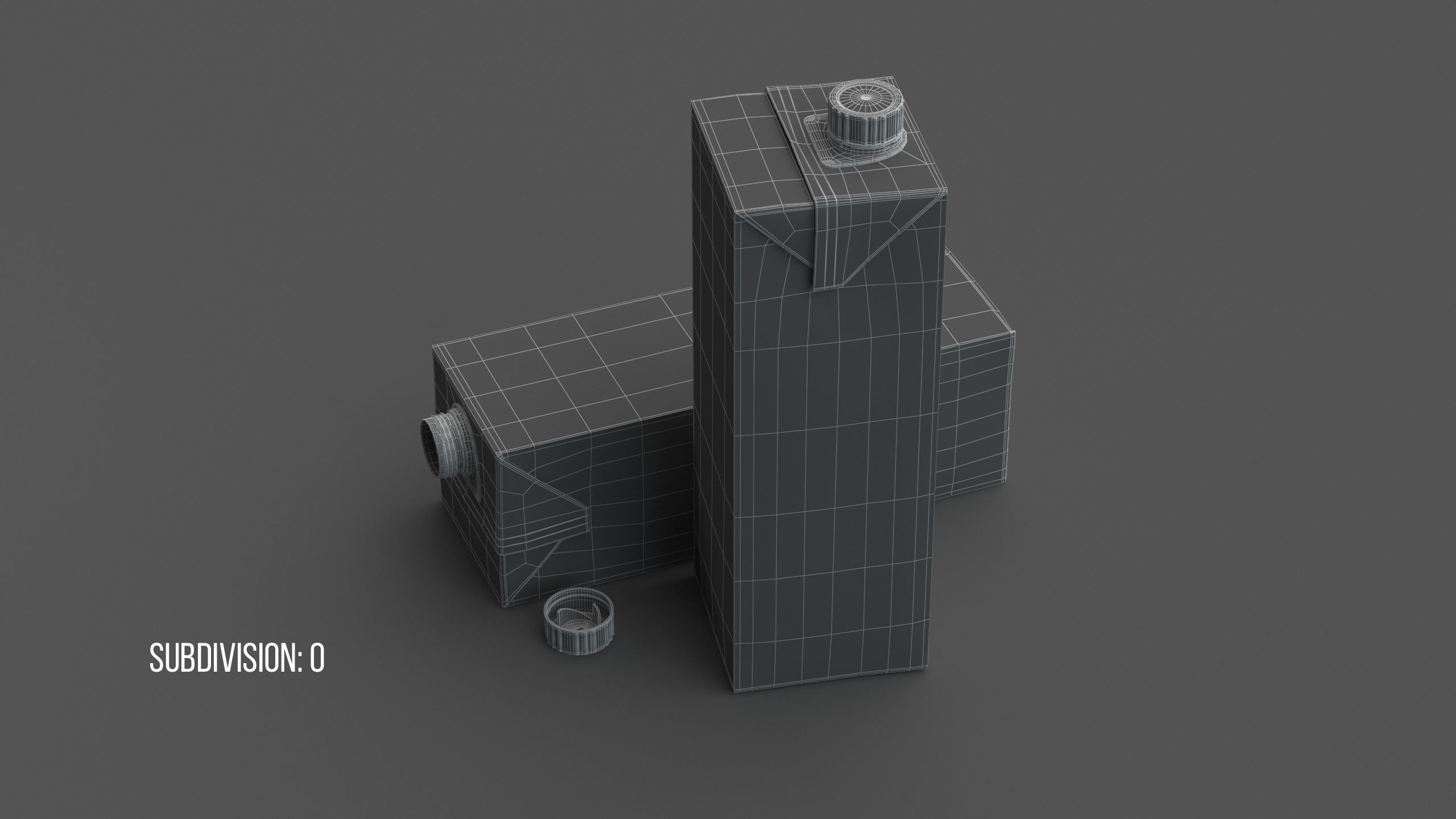 Milk Carton Package 1L 3D model 3D model_19