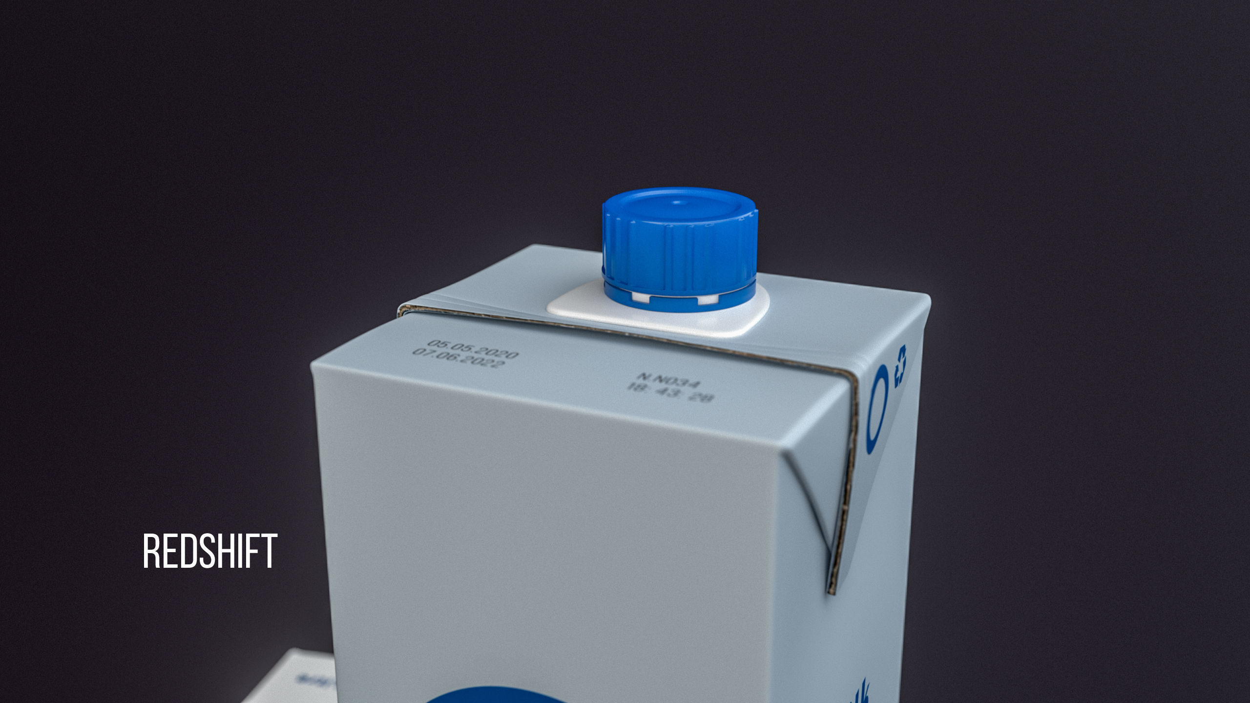 Milk Carton Package 1L 3D model 3D model_10
