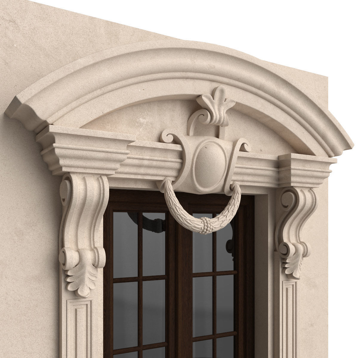 Classic balconies 2 3D model_2