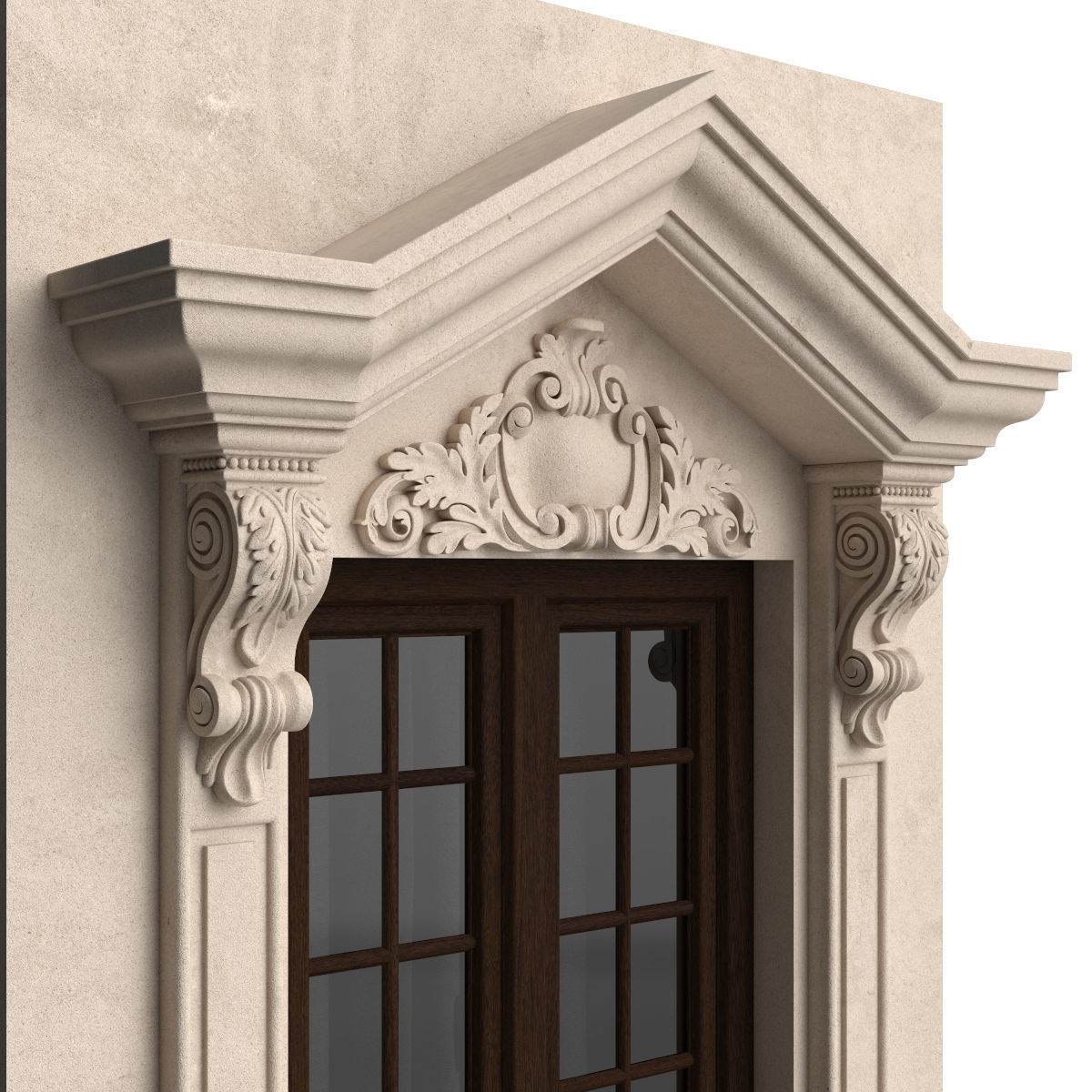 Classic balconies 2 3D model_1