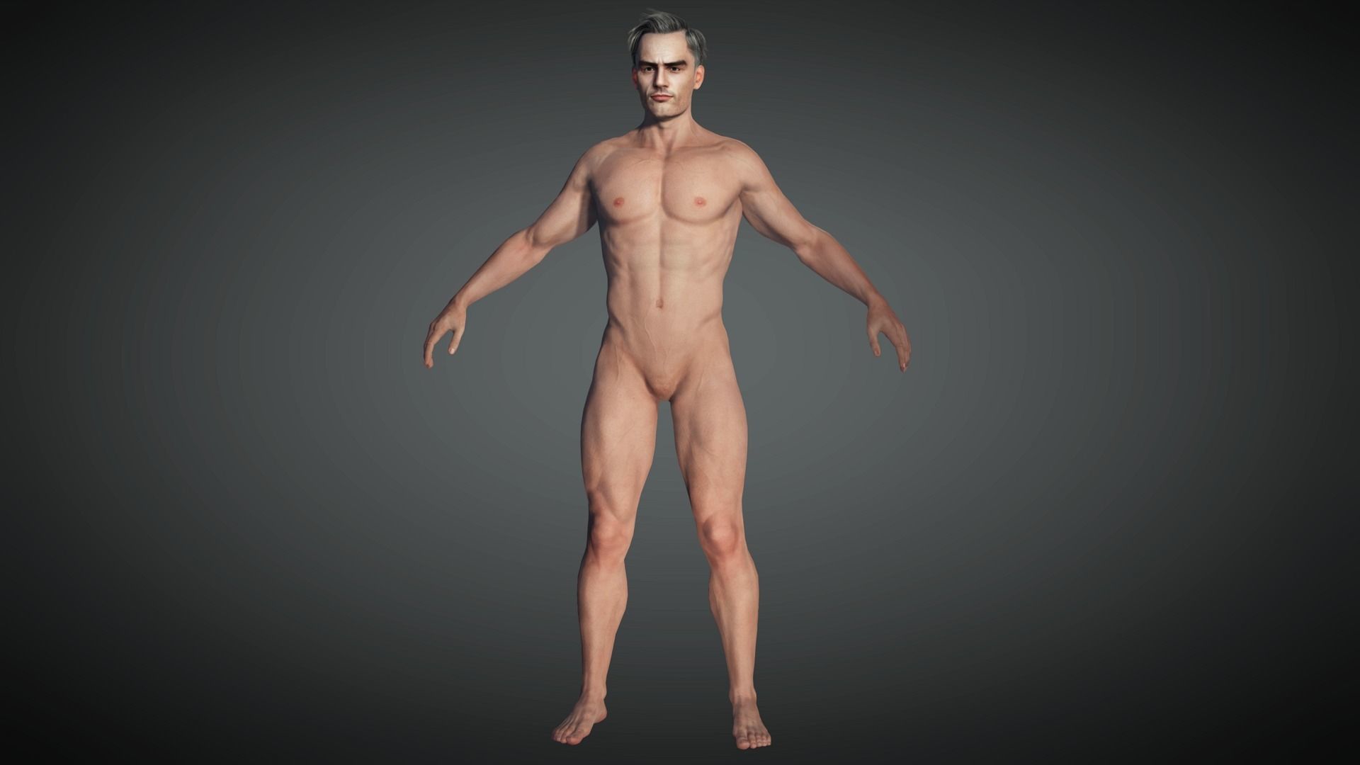AAA Fantasy Male Character 02 Low-poly 3D model_3