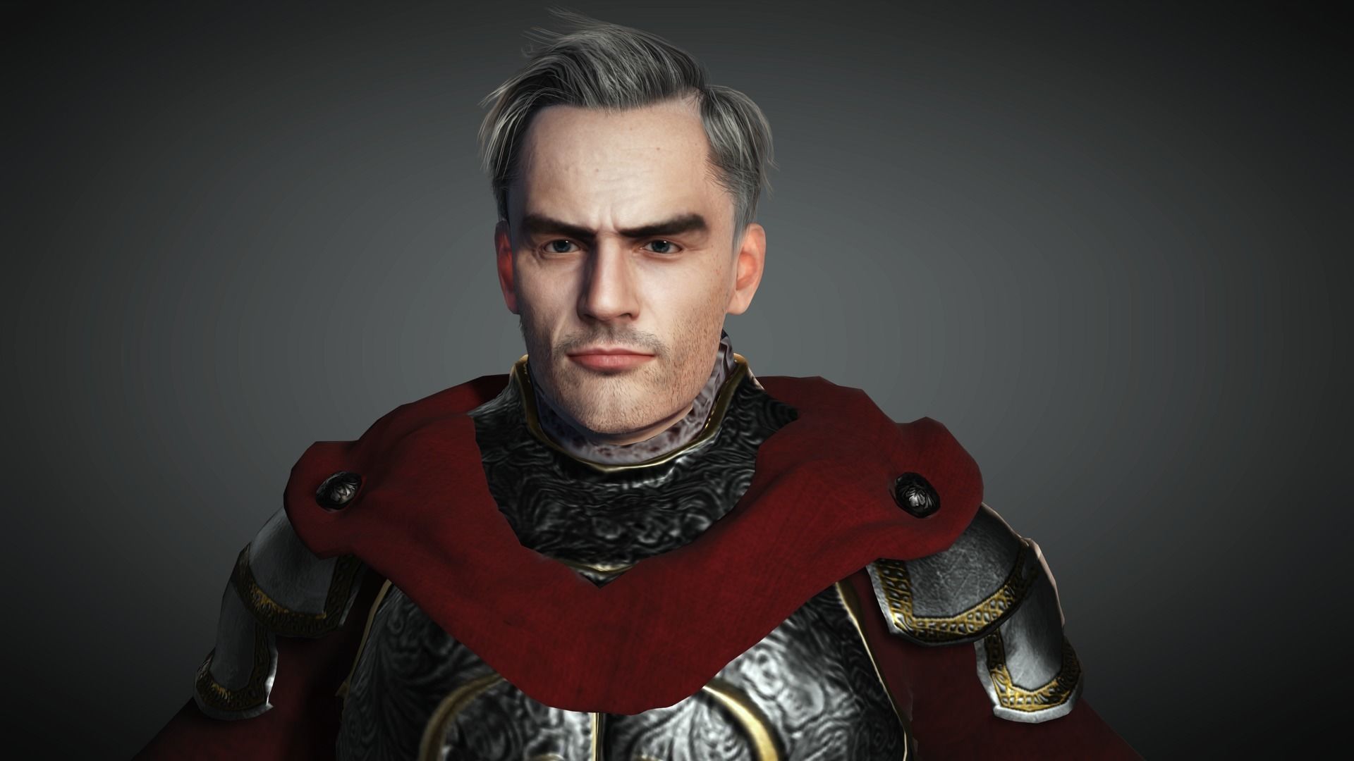 AAA Fantasy Male Character 02 Low-poly 3D model_11