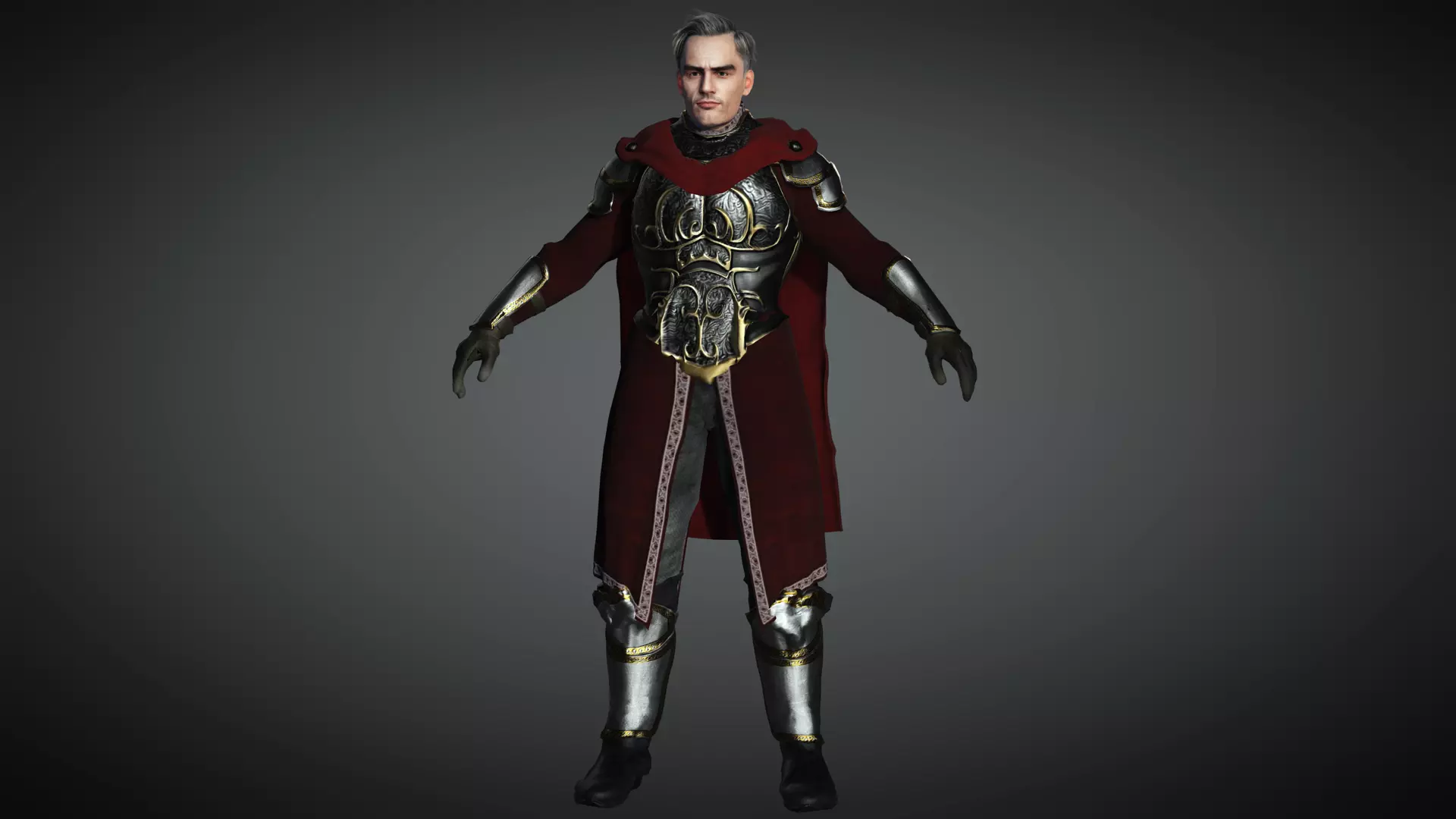 AAA Fantasy Male Character 02 Low-poly 3D model_0