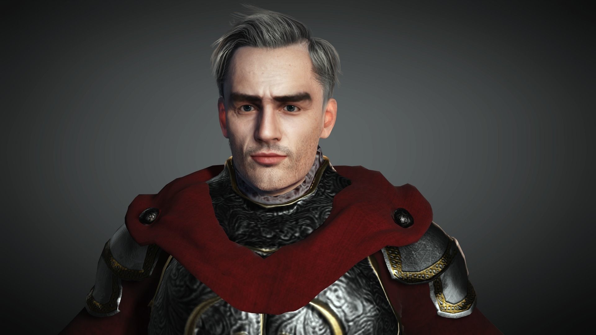 AAA Fantasy Male Character 02 Low-poly 3D model_12