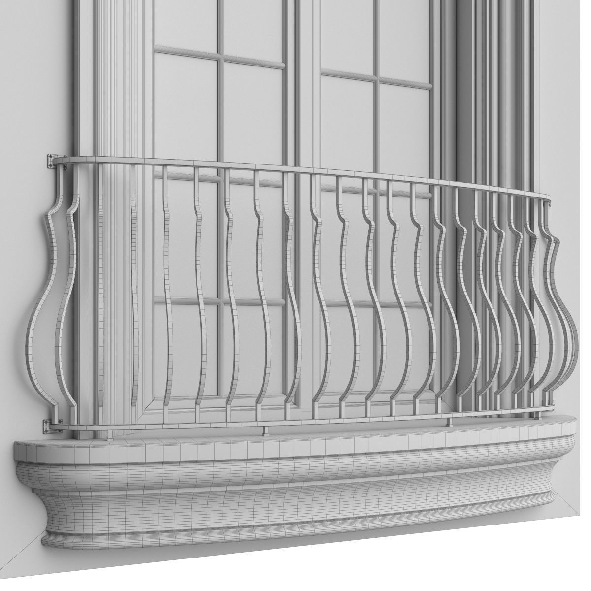 Classic balconies 3 3D model_6