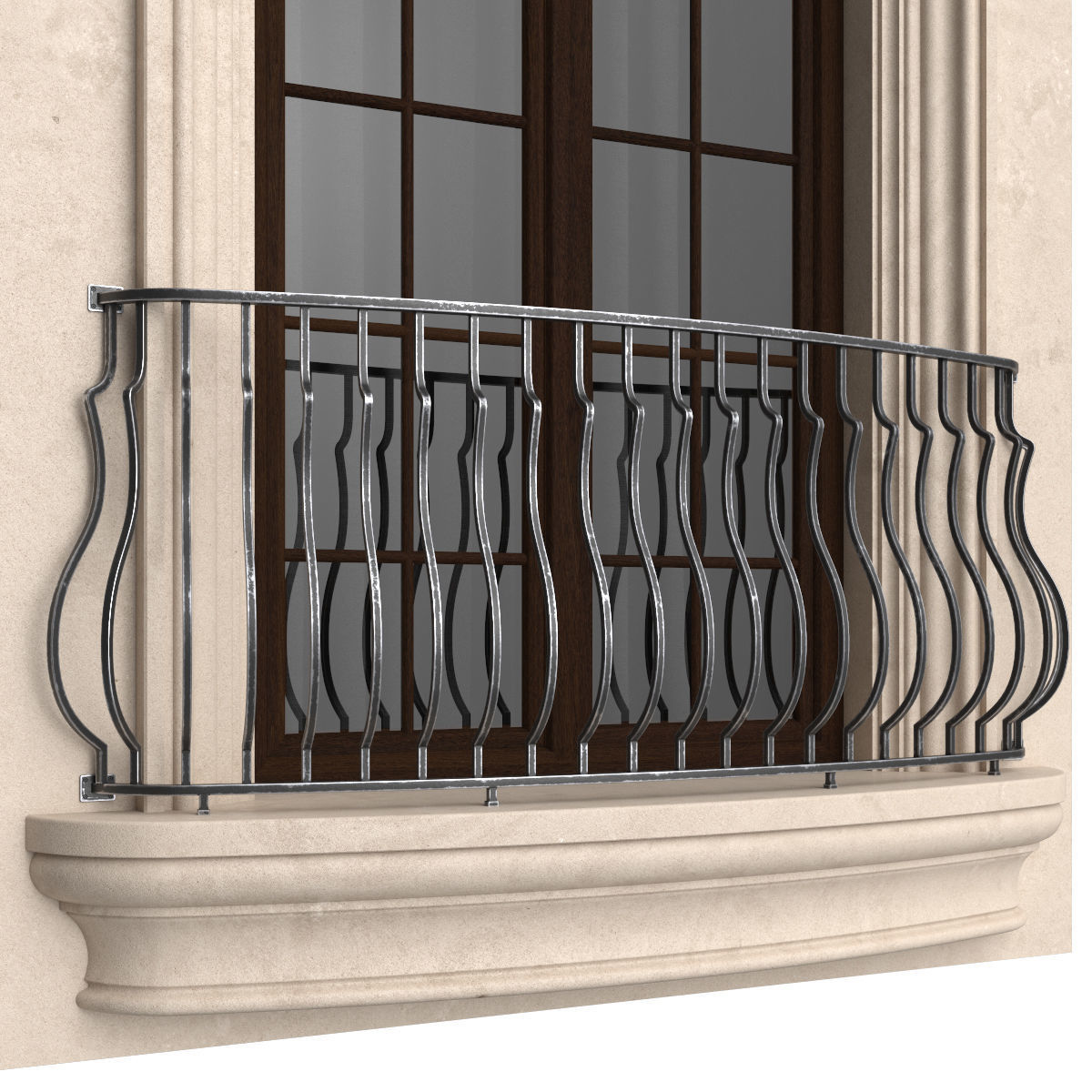 Classic balconies 3 3D model_3