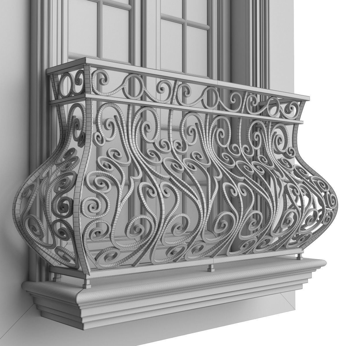 Classic balconies 3 3D model_5