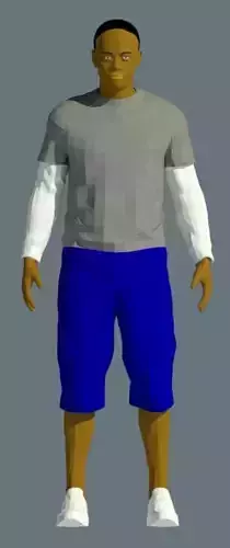 3D African man model as  Revit family and Revit file 