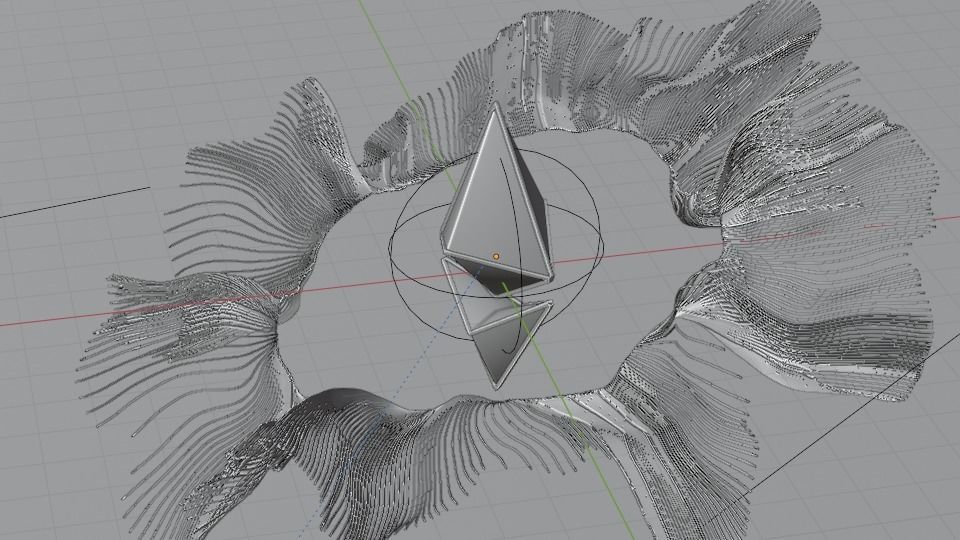Ethereum 3D Animated Scene 3D model_2