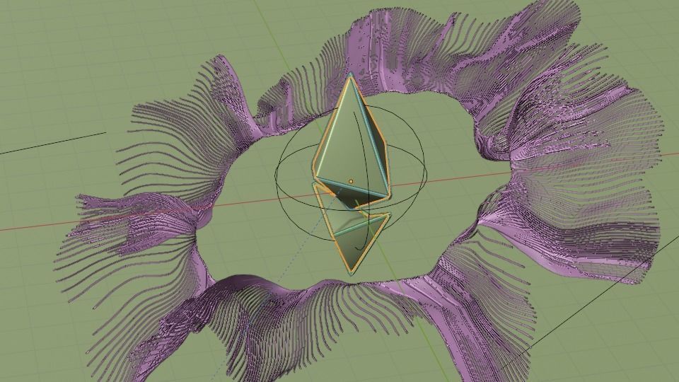 Ethereum 3D Animated Scene 3D model_5