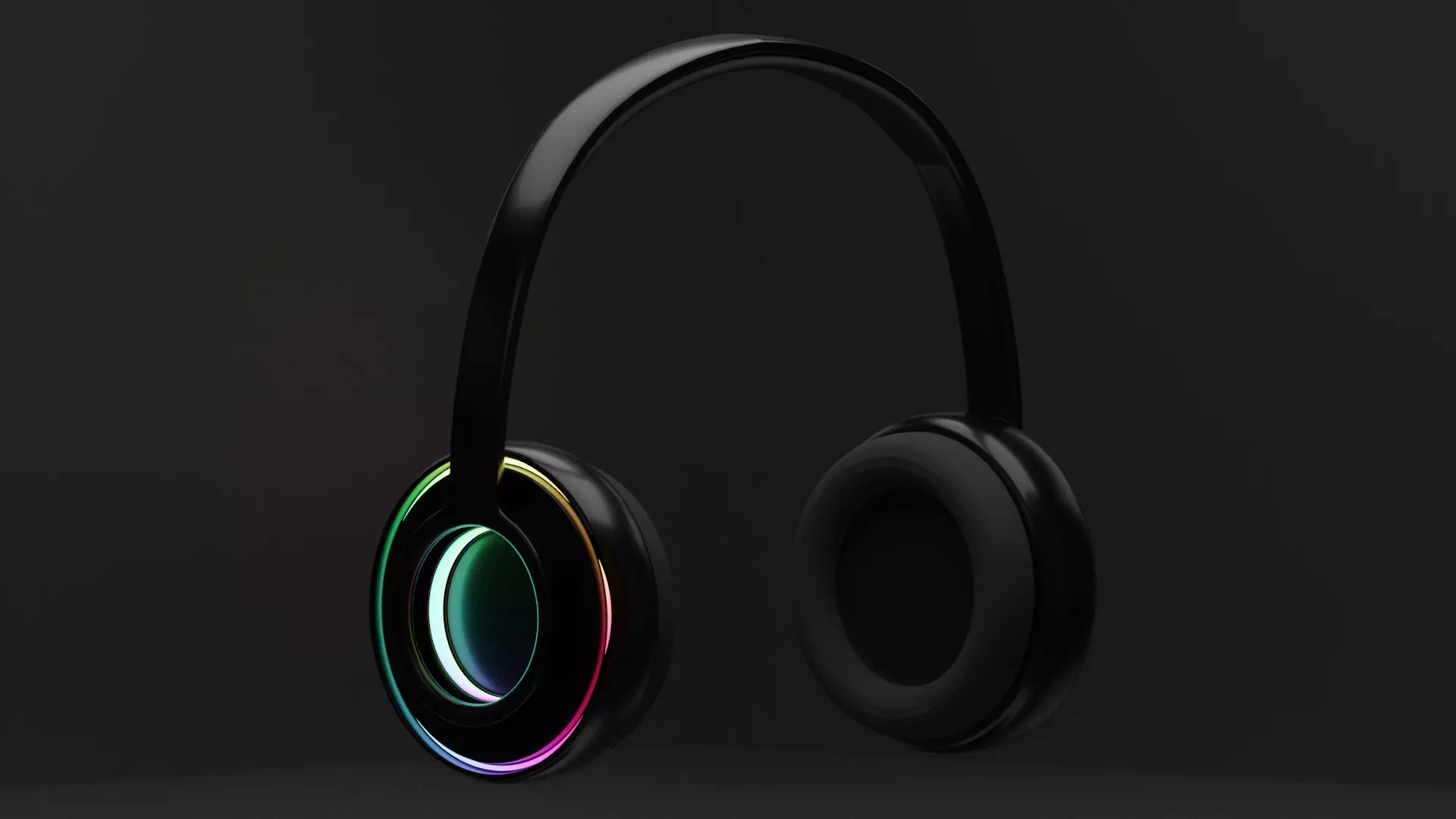 wireless gaming headphones with RGB lights Free 3D model