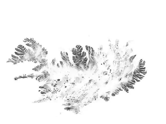 Iceland High resolution 8k cavity map Texture