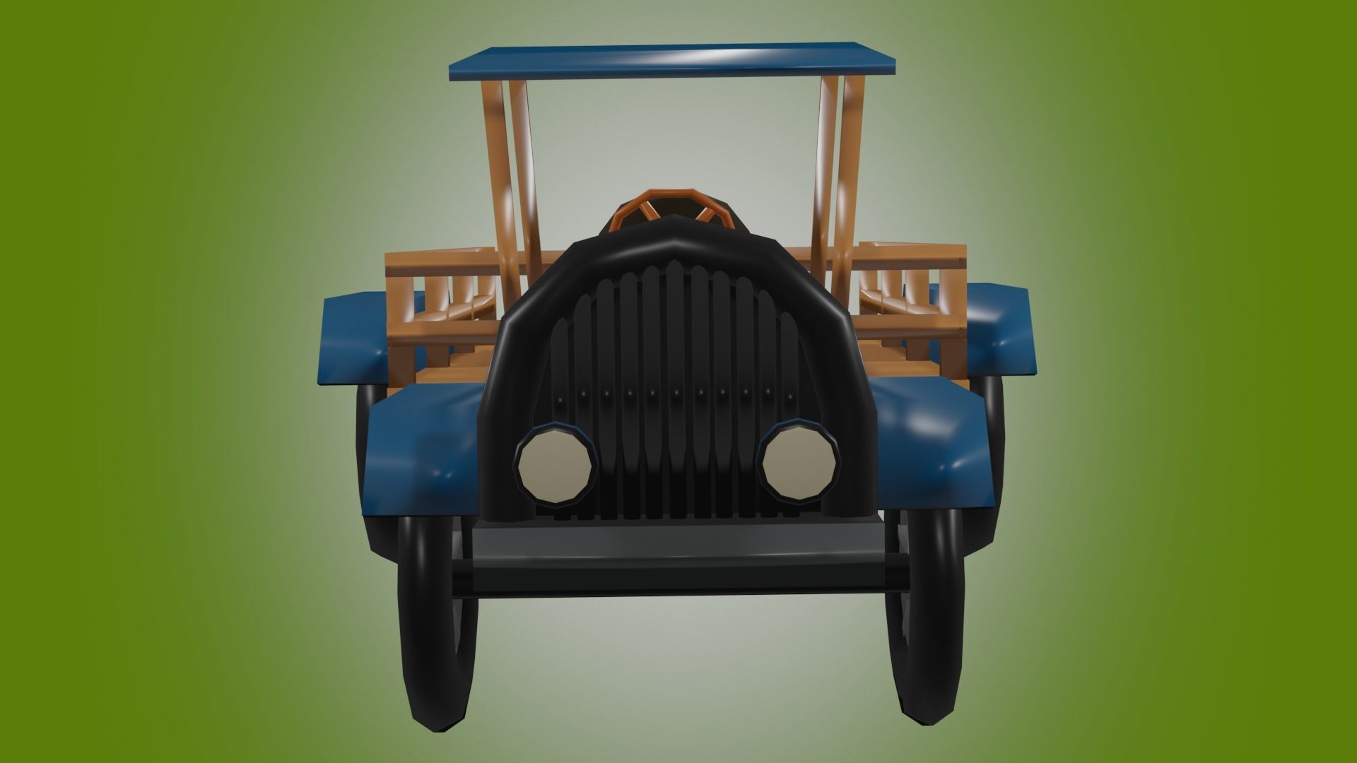 cartoon auto Low-poly 3D model_3