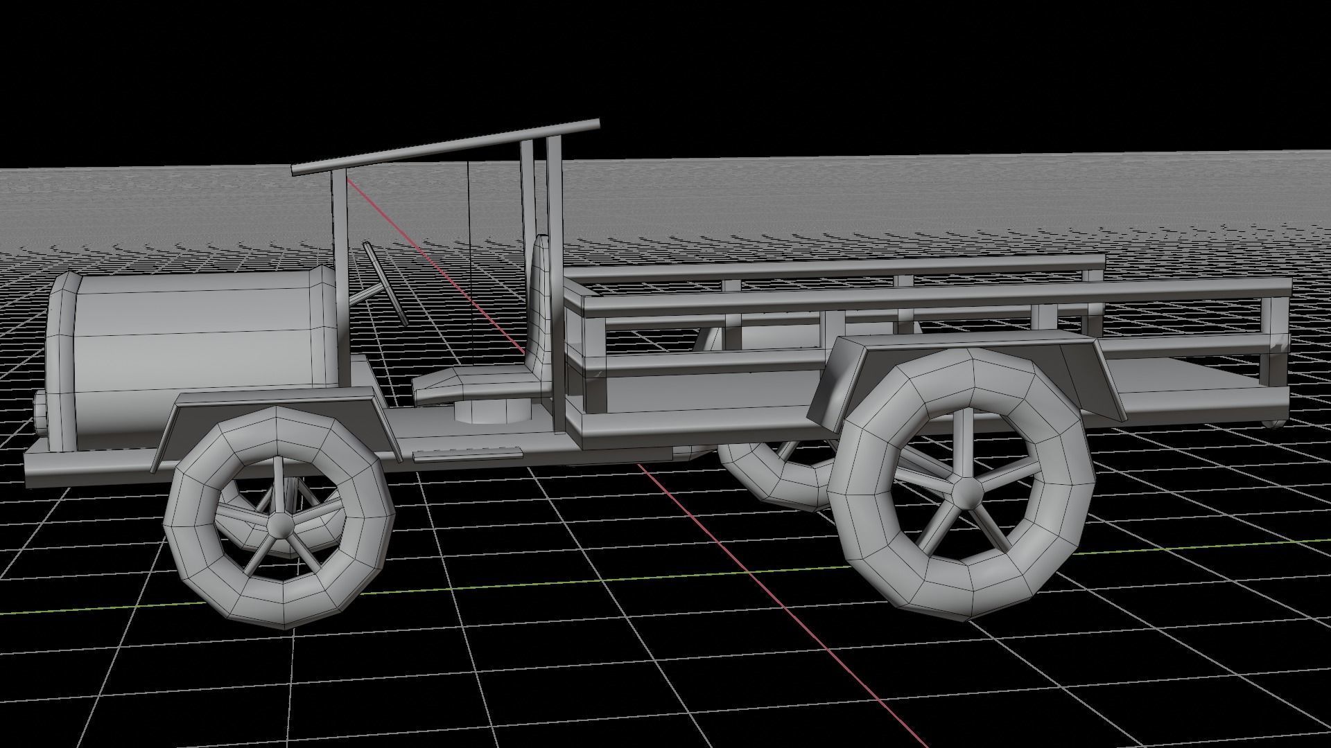 cartoon auto Low-poly 3D model_4