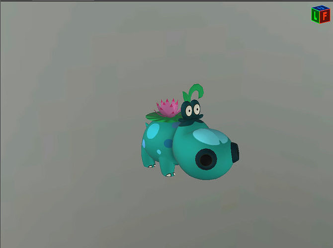Lewekan Hippopotas Form 3D model