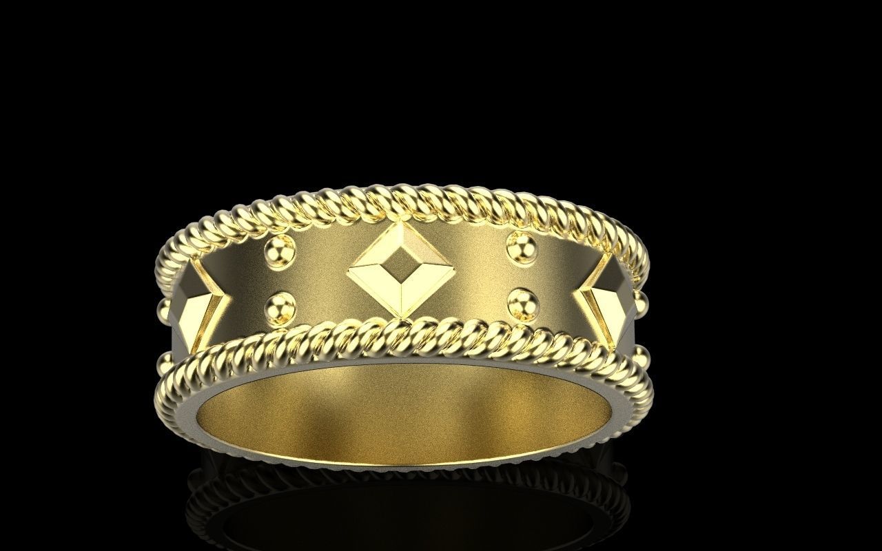 ornament ring 3D print model_16