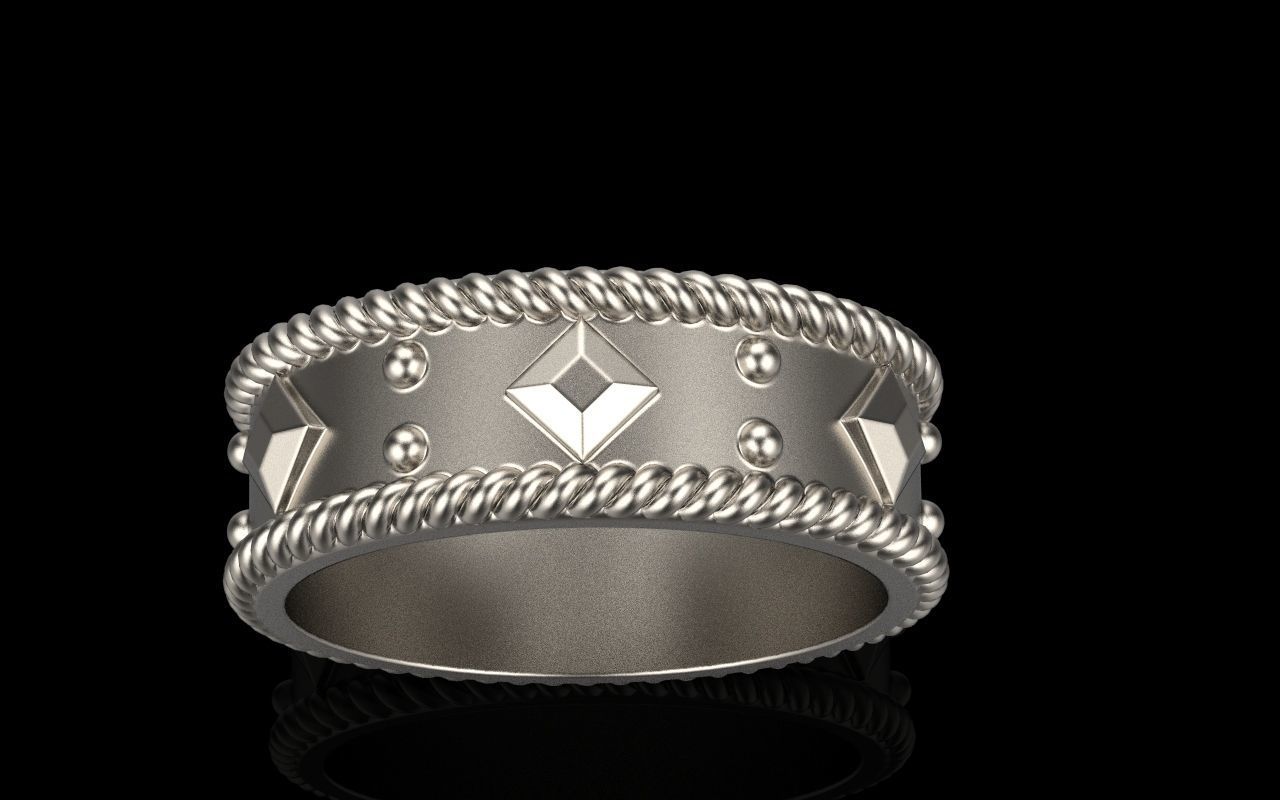 ornament ring 3D print model_17