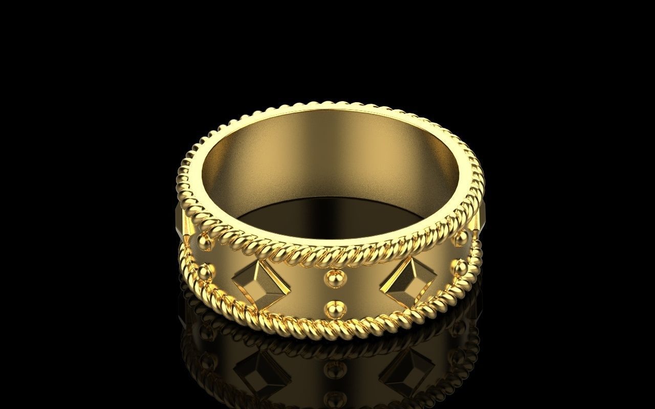 ornament ring 3D print model_29