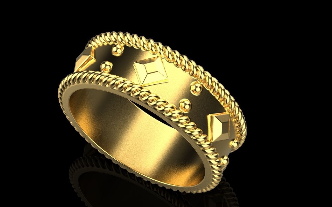 ornament ring 3D print model_28
