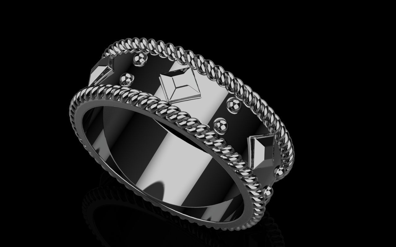ornament ring 3D print model_24