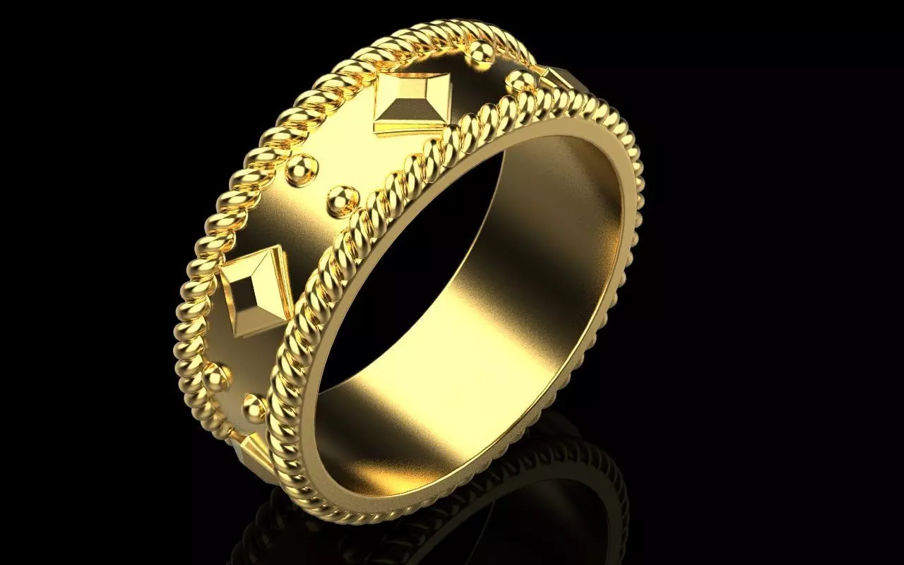 ornament ring 3D print model_0