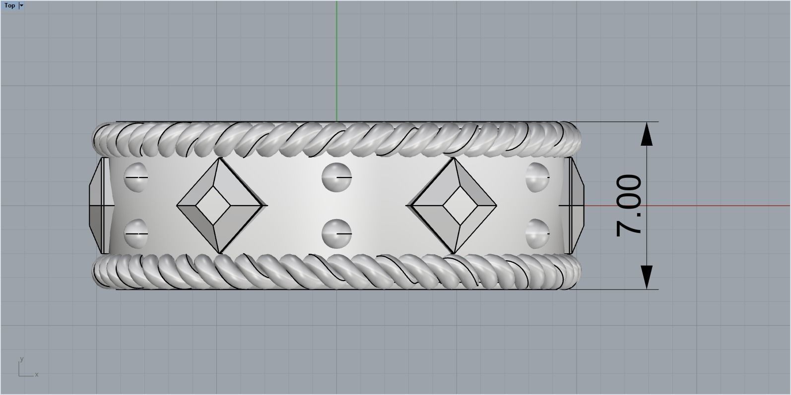 ornament ring 3D print model_9