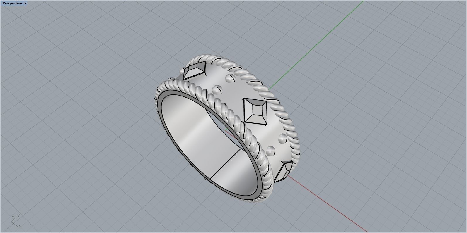ornament ring 3D print model_12