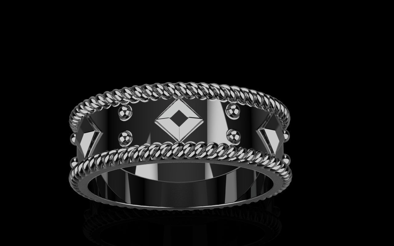 ornament ring 3D print model_18