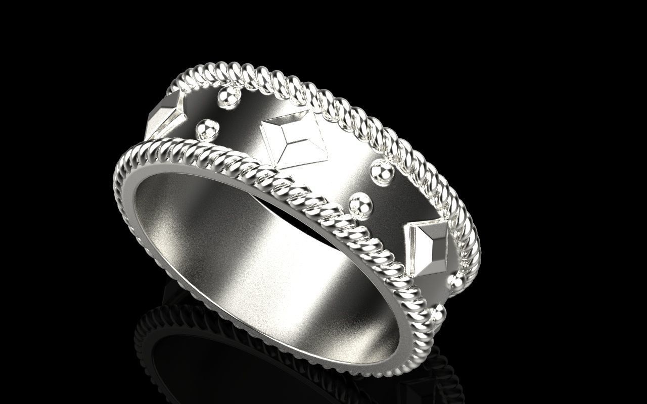 ornament ring 3D print model_23