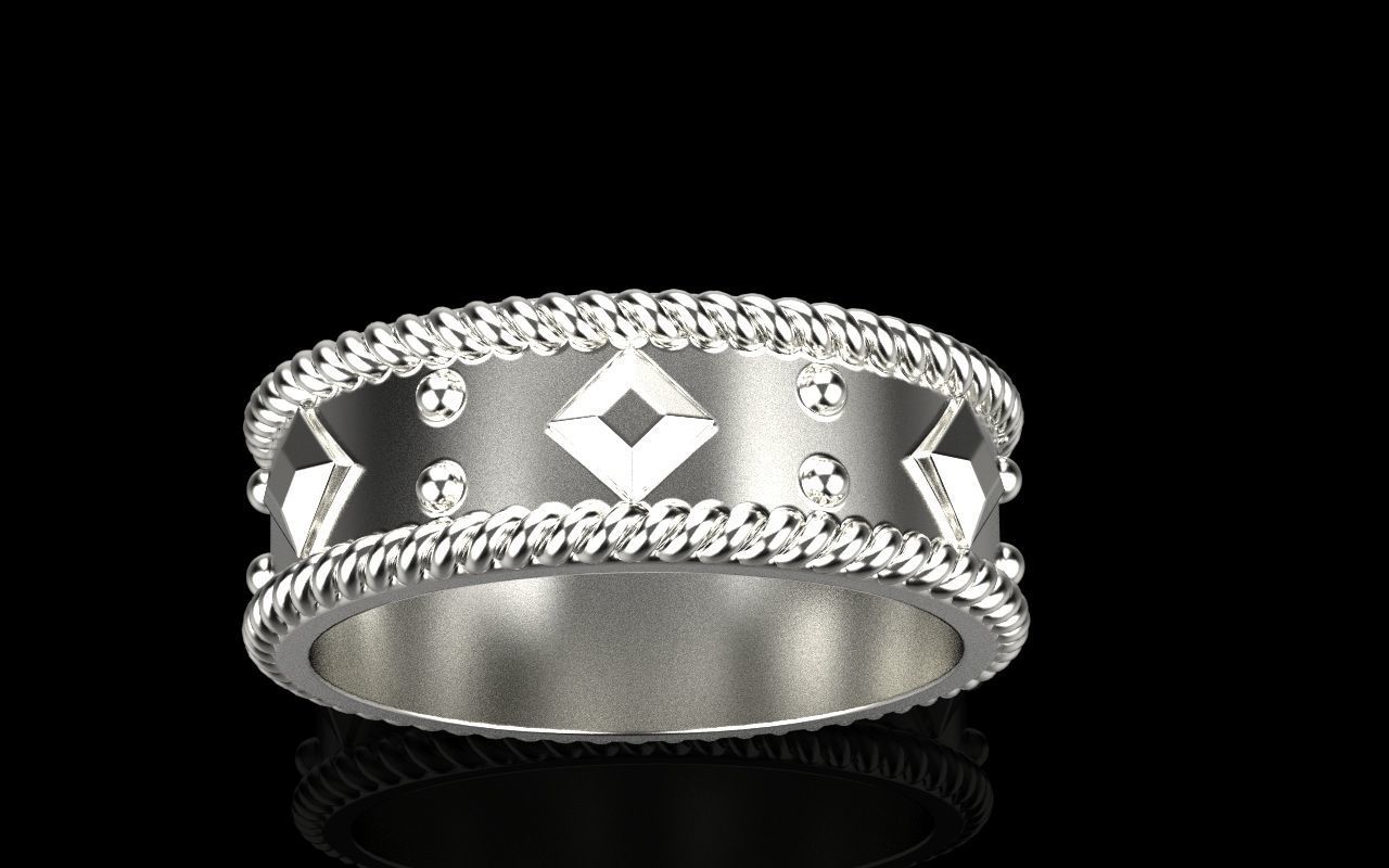 ornament ring 3D print model_19