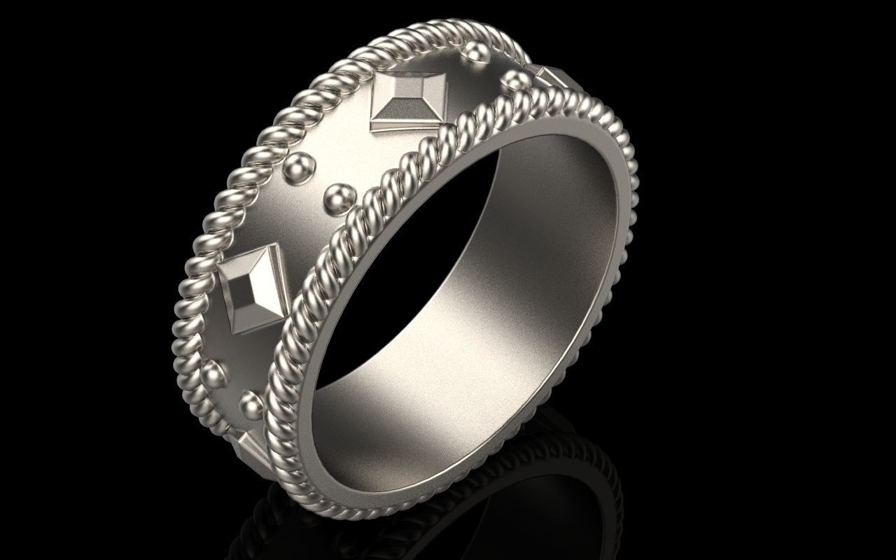 ornament ring 3D print model_2